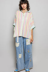Laura Stripe Button-up Shirt