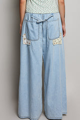 Wide Leg Pant with Drawstring