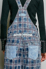Plaid Wide Leg Overall