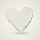 Wooden Heart Coaster WHITE