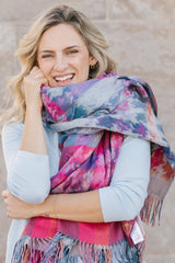 Distressed Houndstooth Throw