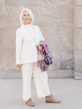 Distressed Houndstooth Throw