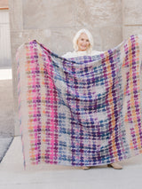 Distressed Houndstooth Throw