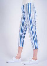 Wide Denim Stripe Thinny Capri