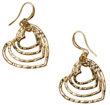 Stacked Open Heart Earring