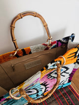 Velvet Patchwork Tote Bag