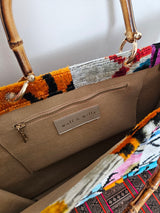 Velvet Patchwork Tote Bag