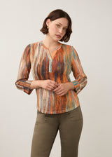 3/4 Sleeve Henley Top