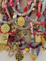 Cosmic Vibes Tarot with Pink Horn Necklace