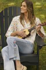 3/4 Sleeve Cotton Crinkle Top