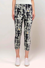 Graphic Daisy Tulip Hem Pant