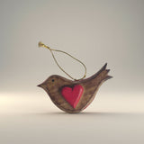 Hanging Bird Ornament RED