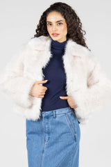 Faux Fur Cropped Jacket