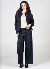 Wide Leg Front Tie Denim Pant