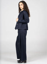 Wide Leg Front Tie Denim Pant