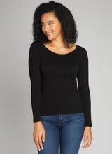 Ribbed Long Sleeve Round Neck