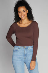 Ribbed Long Sleeve Round Neck