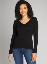 Seamless Rib V-Neck Top