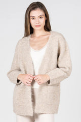 Textured Open Sweater Cardigan