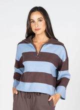 Olivia Rugby Style Zip Sweater