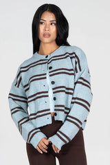 Nicole Stripe Crop Cardigan