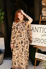 Curiosities Scarf with Whimsical Print