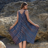 Tie Dye Handkerchief Dress DENIM/GOLD