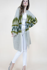 Zig Zac Bishop Sleeve Cardigan