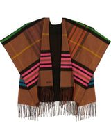 Bright Plaid Reversible Woven Ruana