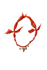 Golden Fluo Orange Pearl Fish Necklace