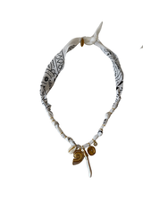 Golden Fluo White Long Pearl Necklace