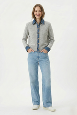 The Denim Button-up Cardigan