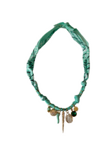 Hydra Island Aqua Golden Spike Necklace