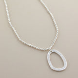 Oval Pendant Silver Ball NK SILVER