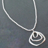 Triple Ring Pendant Silver Ball NK