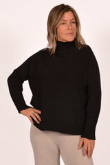 Effortless Rib Mock Neck Sweater