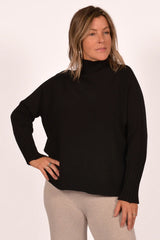 Effortless Rib Mock Neck Sweater