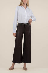 Meg HR Fab Ab Coated Wide Leg