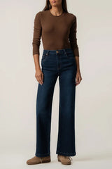 Jean HR Wide Leg Clean Hem