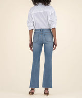 Kelsey Mid Rise Ankle Flare Raw Hem