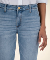 Kelsey Mid Rise Ankle Flare Raw Hem