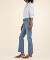 Kelsey Mid Rise Ankle Flare Raw Hem