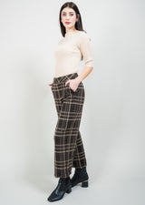 Plaid Wide Crop Pant