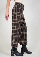 Plaid Wide Crop Pant