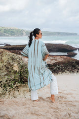 Simple Bone Tie Dye Kimono