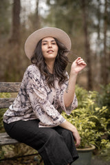 Peace Wine & Sunshine Cropped Kimono
