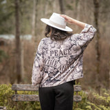 Peace Wine & Sunshine Cropped Kimono