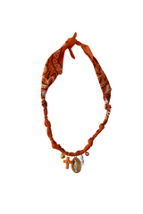 Santa Giulia Orange Cross Necklace