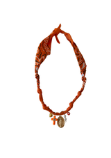 Santa Giulia Orange Cross Necklace
