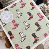 "Boot Scootin" Swedish Dishcloth